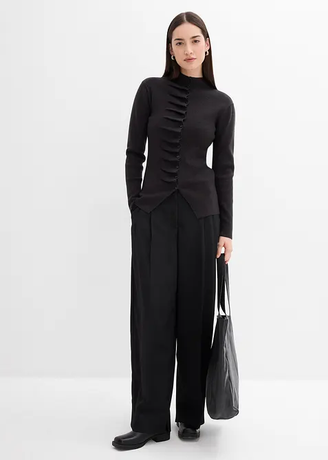 Cardigan in filato fine di misto viscosa morbido, bonprix