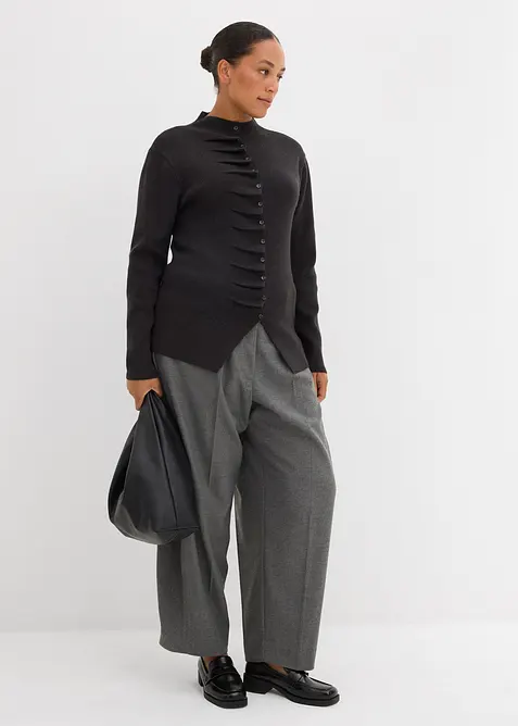 Cardigan in filato fine di misto viscosa morbido, bonprix