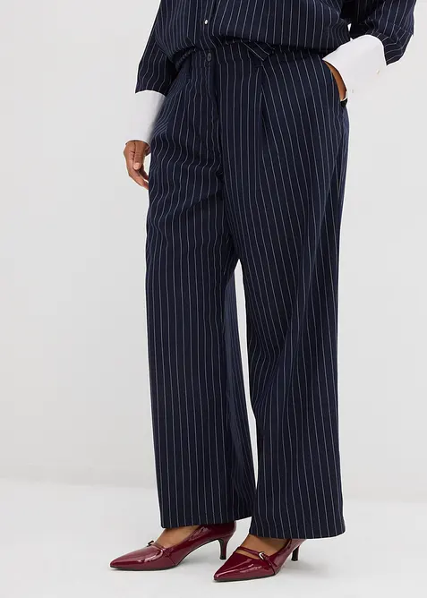 Pantaloni con pinces in misto viscosa, bonprix