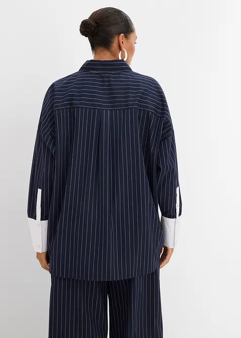 Camicia a righe in misto viscosa, bonprix