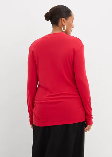 Maglia a costine con arricciatura, bonprix