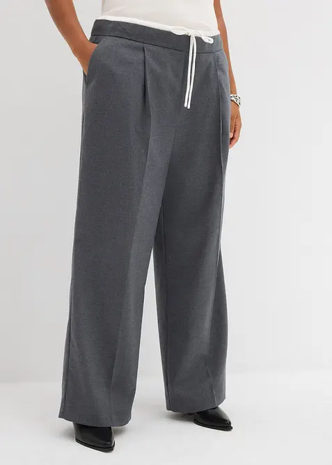 Pantaloni larghi in misto viscosa, bonprix