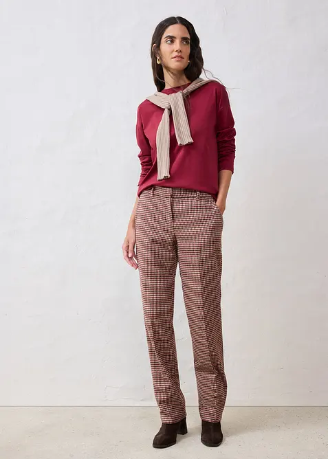 Maglia a maniche lunghe in misto seta, bonprix