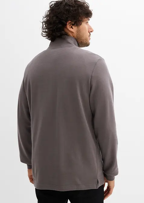 Felpa in puro cotone biologico con tasche e fondo dritto, bonprix