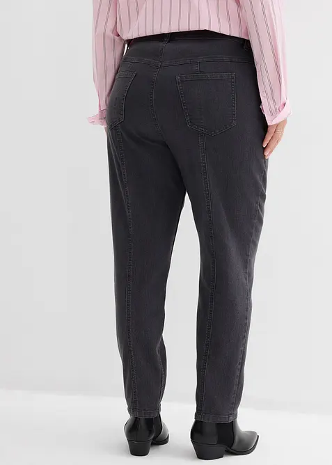 Mom jeans elasticizzati, vita alta, bonprix