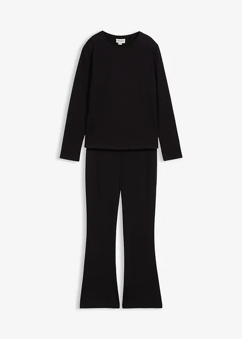 Maglia a maniche lunghe e pantaloni di jersey (set 2 pezzi), bonprix