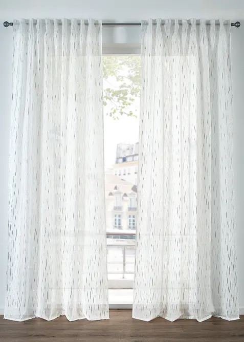 Tenda trasparente lucida in batista, disponibile anche extra lunga (pacco da 1), bonprix