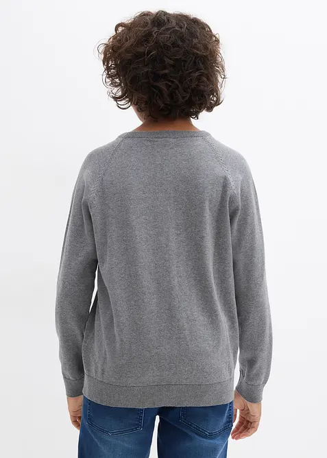 Maglione in filato fine di puro cotone (pacco da 2), bonprix