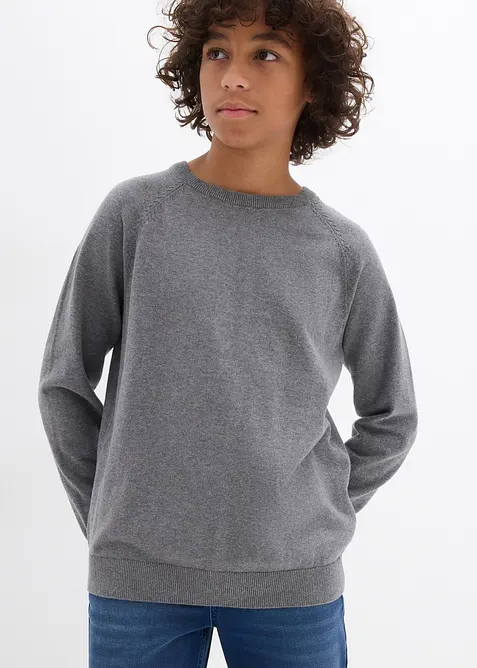 Maglione in filato fine di puro cotone (pacco da 2), bonprix