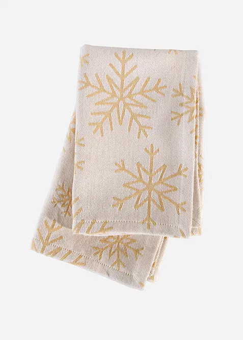 Tovaglioli in tessuto jacquard di cotone biologico (pacco da 2), bonprix
