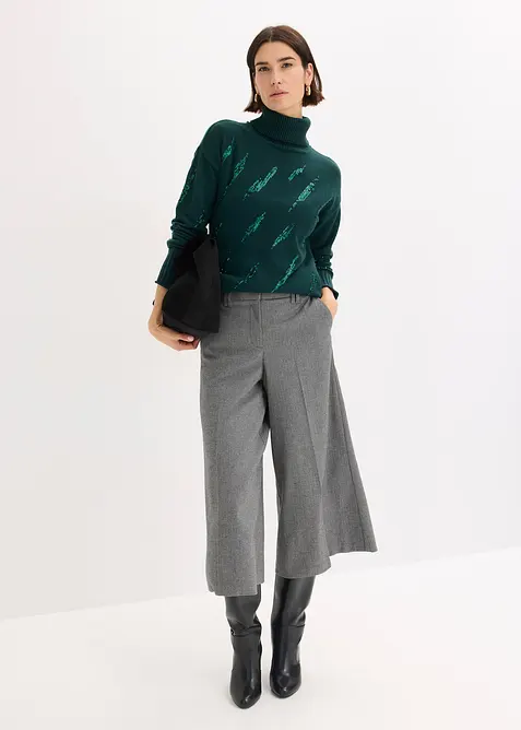 Maglione oversize in misto viscosa morbido, bonprix