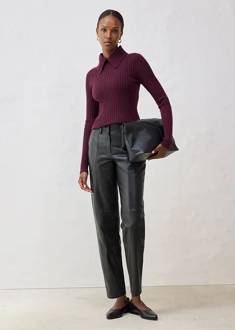 Pantaloni in nappa d'agnello, bonprix