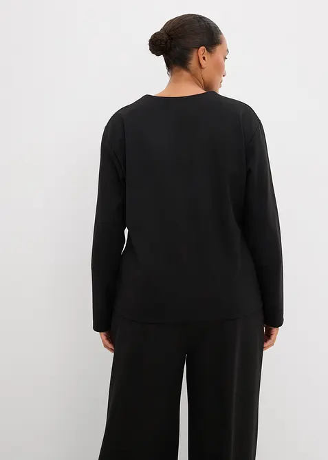 Maglia a maniche lunghe in punto di Roma, bonprix