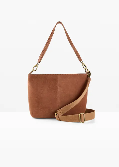 Borsa a mano in similpelle scamosciata, bonprix