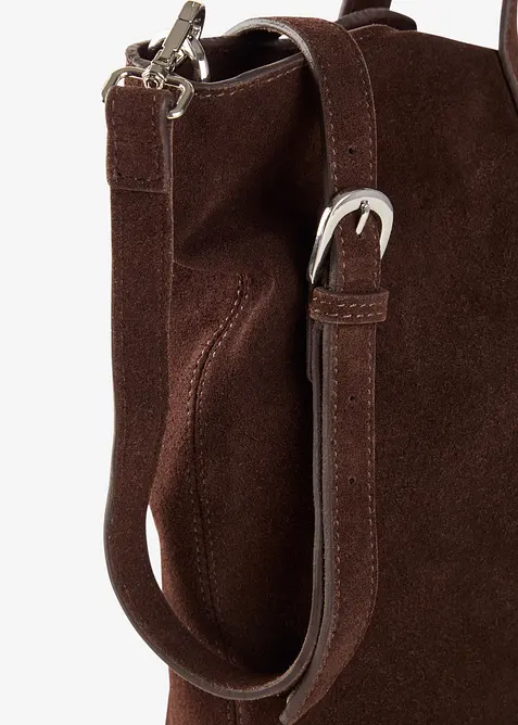 Borsa shopper in pelle scamosciata, bonprix