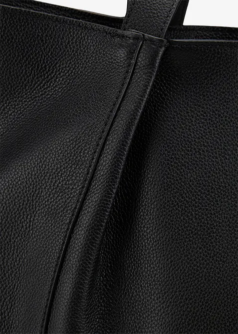 Borsa shopper in pelle, bonprix