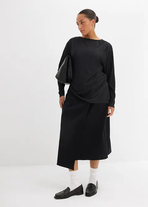 Maglia a maniche lunghe con effetto strutturato, bonprix