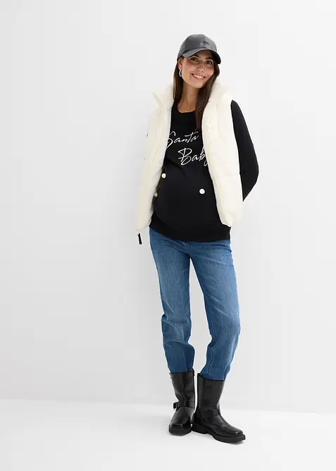 Maglione prémaman natalizio in cotone biologico, bonprix