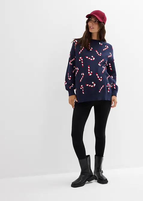 Maglione prémaman con spacchi per l'allattamento, bonprix