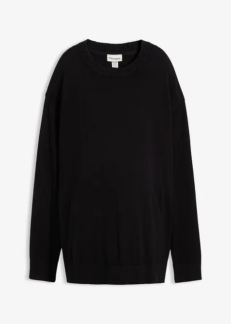 Maglione prémaman in morbido cotone biologico con spacchi per l'allattamento, bonprix