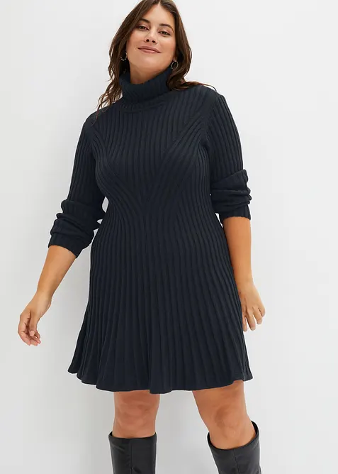 Abito in maglia a collo alto, bonprix