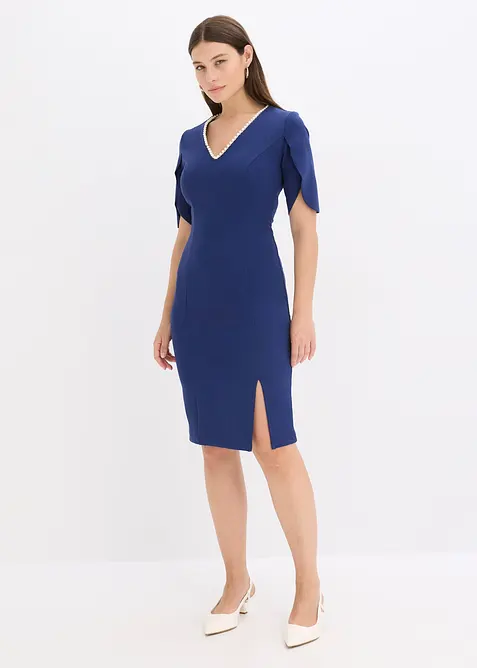 Abito a tubino con applicazione di perle, bonprix