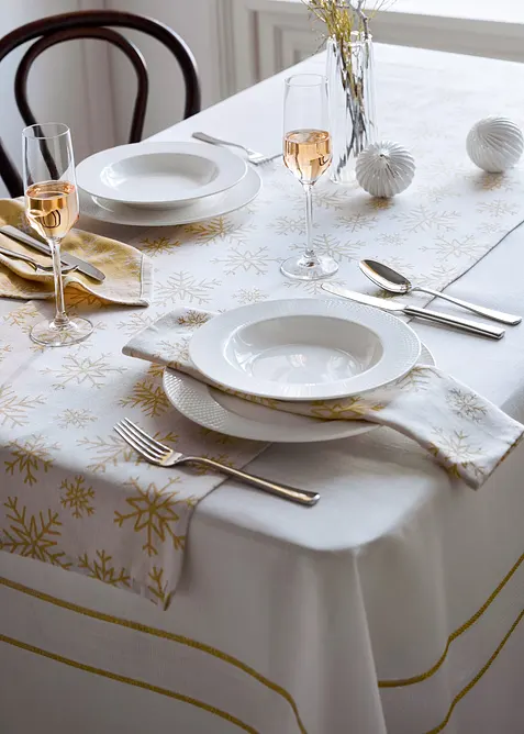 Runner da tavola in jacquard di cotone biologico, bonprix