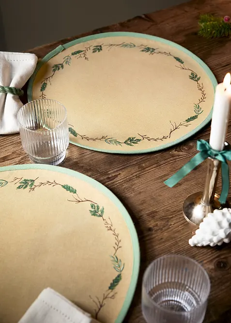 Tovagliette americane in cotone biologico (pacco da 2), bonprix