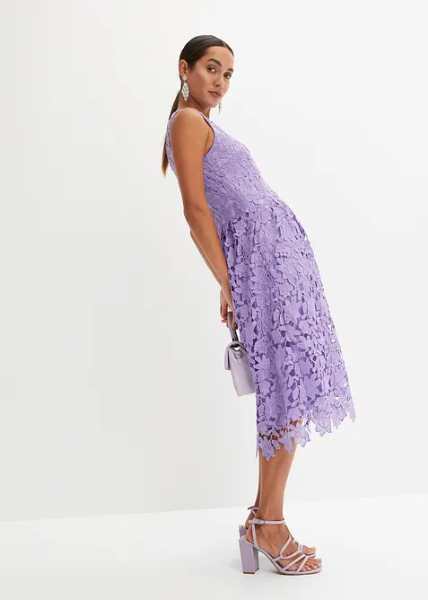 Abito in pizzo con inserto all'uncinetto, bonprix