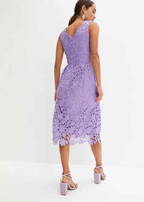 Abito in pizzo con inserto all'uncinetto, bonprix