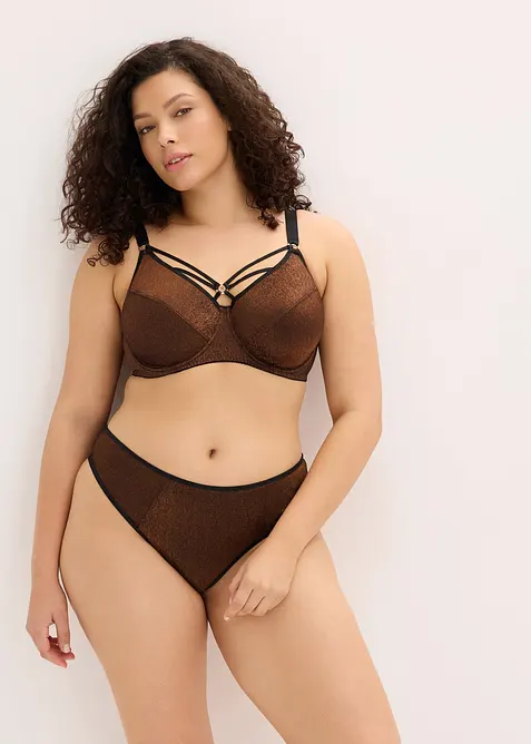 Reggiseno minimizer in tessuto glitterato, bonprix