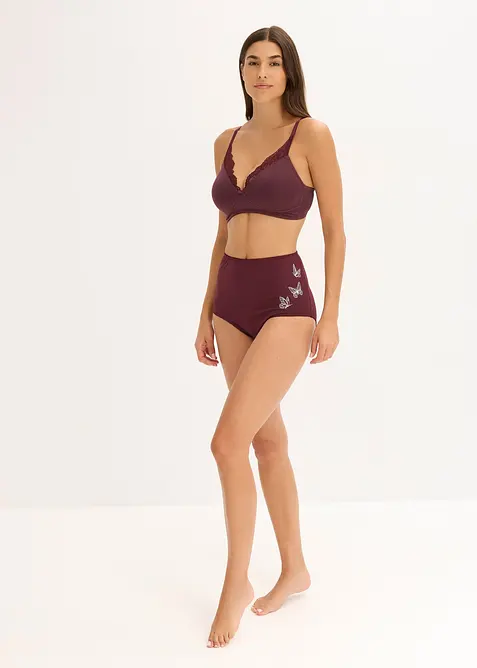 Slip a vita alta con cotone biologico (pacco da 3), bonprix