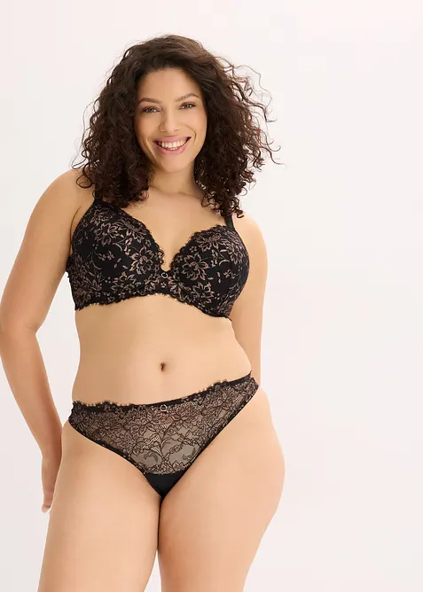 Reggiseno con coppe preformate e filato glitterato, bonprix