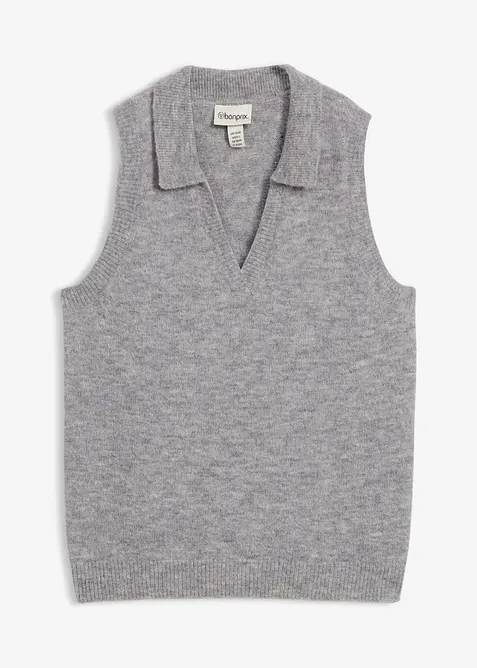 Gilet in maglia con lana d'alpaca, bonprix