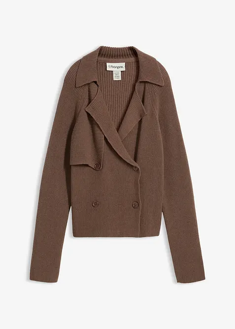 Cardigan in misto lana, bonprix