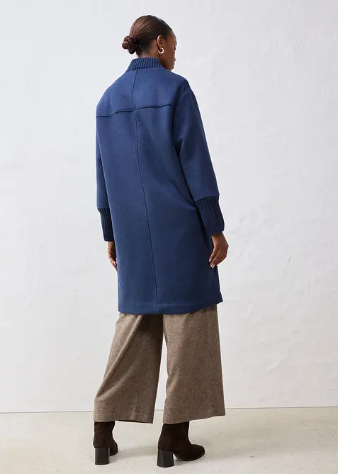 Giaccone in lana con finiture a maglia, bonprix