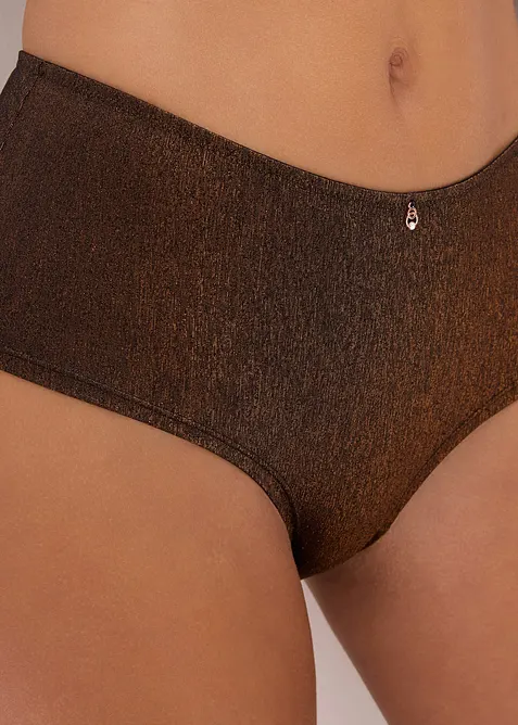 Brasiliana a vita alta in tessuto glitterato, bonprix