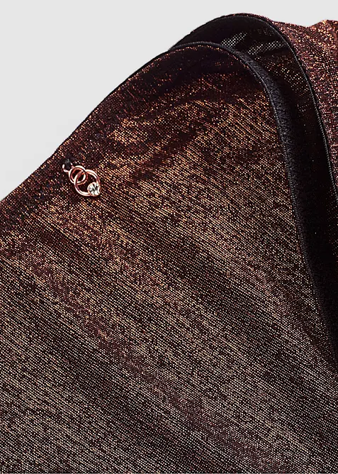 Brasiliana a vita alta in tessuto glitterato, bonprix