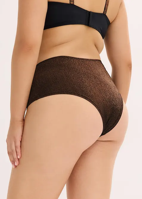 Brasiliana a vita alta in tessuto glitterato, bonprix