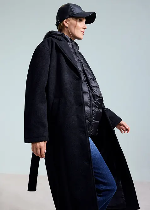 Cappotto prémaman 6 in 1 con inserto babywearing e gilet staccabile, bonprix