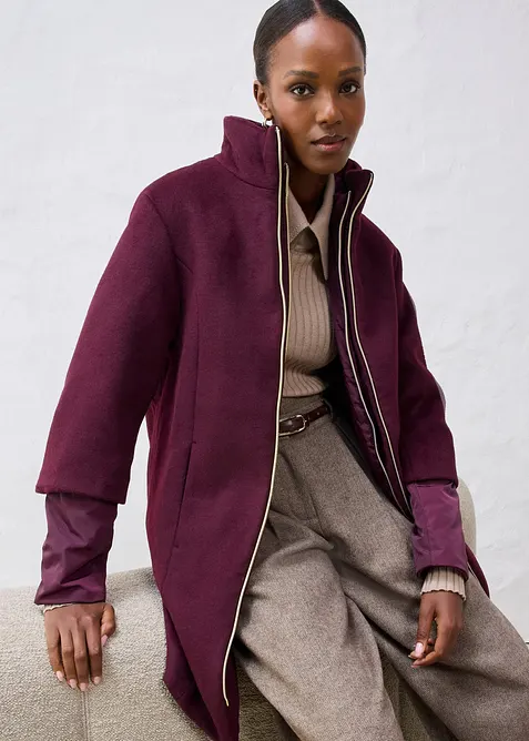 Cappotto di lana con piumino interno (set da 2), bonprix