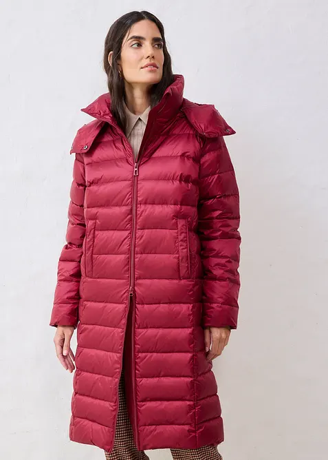 Piumino lungo con piume riciclate, bonprix