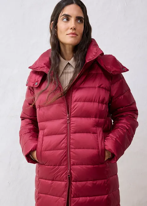 Piumino lungo con piume riciclate, bonprix