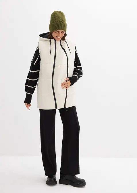Gilet prémaman 4 in 1 foderato e double face con inserto babywearing, bonprix