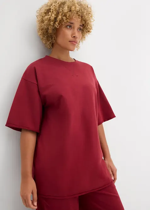 Felpa lunga in puro cotone, bonprix