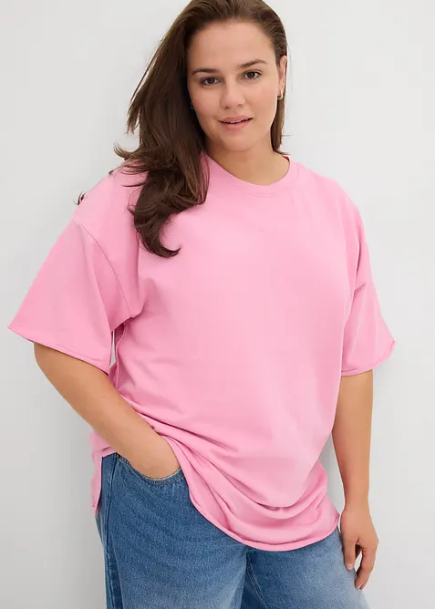 Felpa lunga in puro cotone, bonprix