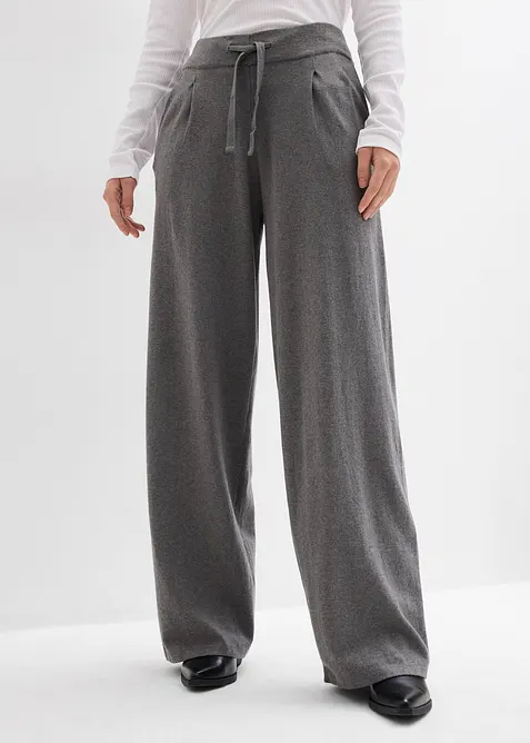 Pantaloni in maglia di misto cachemire morbido, bonprix