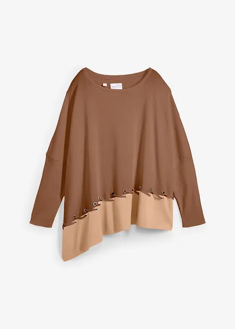 Maglione poncho in filato fine, bonprix