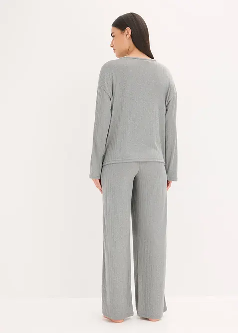 Pigiama in morbido jersey pointelle, bonprix