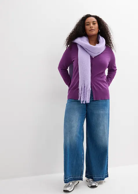 Cardigan in filato fine con bottoni, bonprix